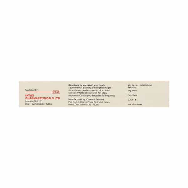 Soregel Paan Flavour Analgesic Gel For Mouth Ulcers 10 Gm