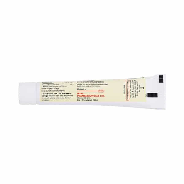 Soregel Paan Flavour Analgesic Gel For Mouth Ulcers 10 Gm