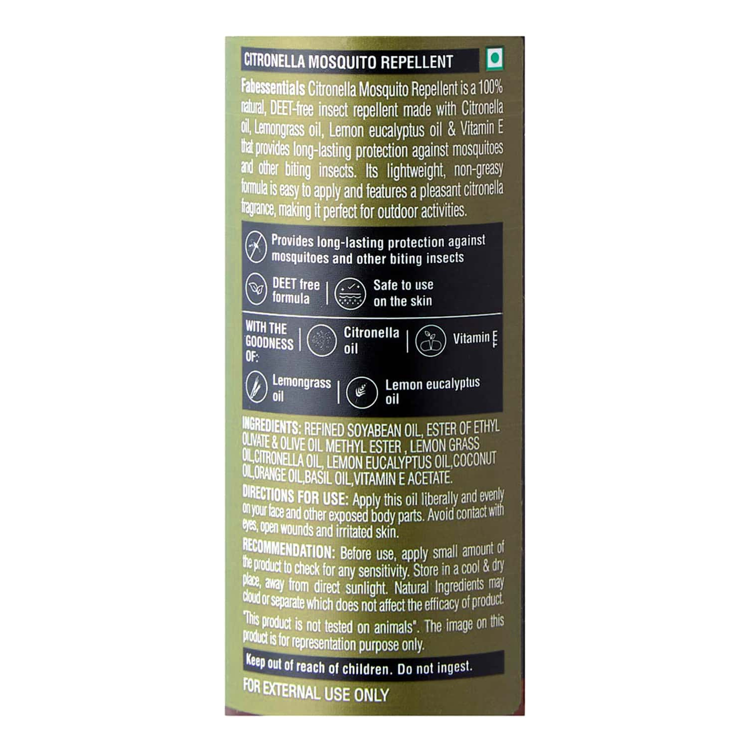 Fabessentials Citronella Mosquito Repellent - 50 Ml