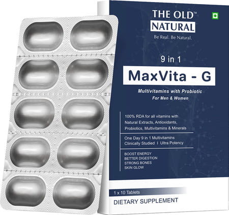 The Old Natural Maxvita -G Multivitamin 10 Tablets ( 1 Strip ) - 10 Veg Tablets (1 Strip)