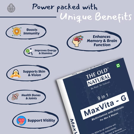 The Old Natural Maxvita -G Multivitamin 10 Tablets ( 1 Strip ) - 10 Veg Tablets (1 Strip)