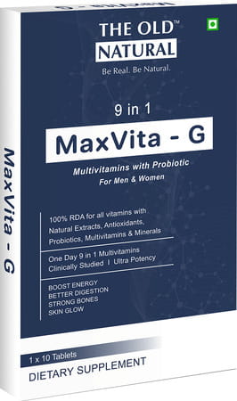 The Old Natural Maxvita -G Multivitamin 10 Tablets ( 1 Strip ) - 10 Veg Tablets (1 Strip)