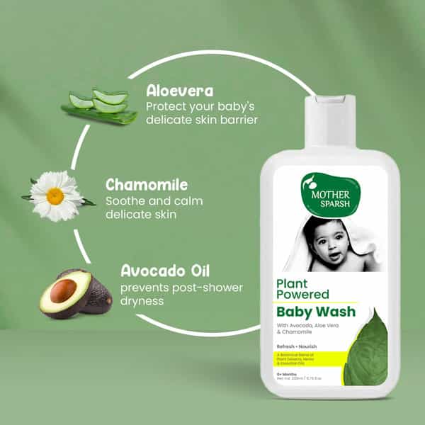 Mother Sparsh Plant Powered Natural Baby Wash 200 Ml