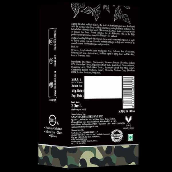Mancode Multi Action Night Repair Serum (30Ml)