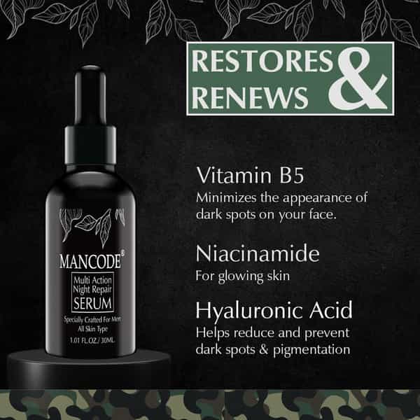 Mancode Multi Action Night Repair Serum (30Ml)