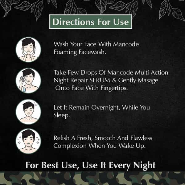 Mancode Multi Action Night Repair Serum (30Ml)