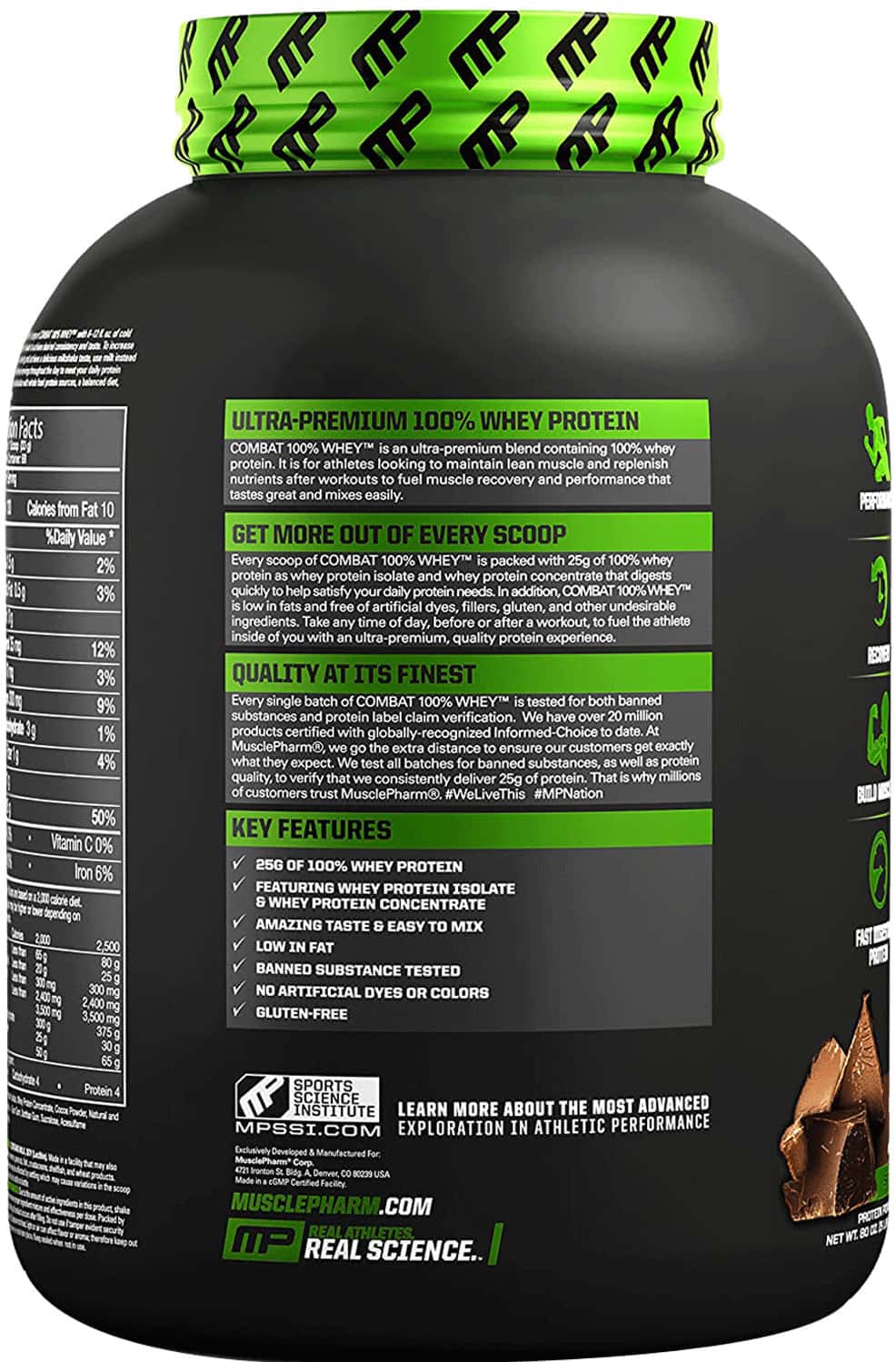 Buy MUSCLEPHARM COMBAT POWDER 4 LB CHOCOLATE MILK (1.81 KG) Online ...