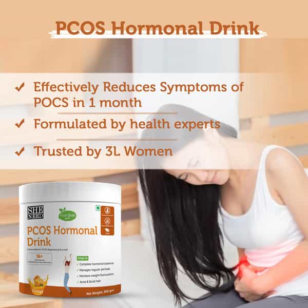 Sheneed Plant Based Pcos Hormonal Drink|16+ Nutrients|Relieves Pcos-Pcod Symptoms-Women (2 Units)'
