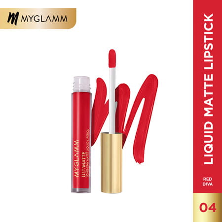 Myglamm Ultimatte Long Stay Matte Liquid Lipstick-Red Diva