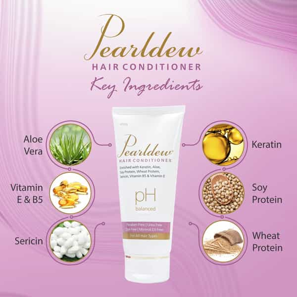 Pearldew Hair Conditioner 100 Ml | With Keratin & Aloe Vera | Paraben Free (Pack Of 4)