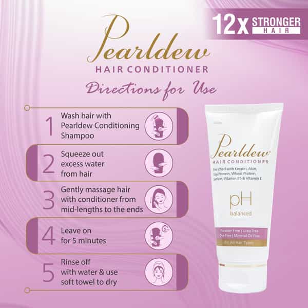 Pearldew Hair Conditioner 100 Ml | With Keratin & Aloe Vera | Paraben Free (Pack Of 4)
