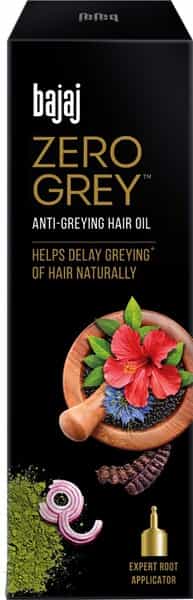 Bajaj Zero Grey Hair Oil Enriched With Onion Helps Fight Greying Of Hair Naturally 100Ml