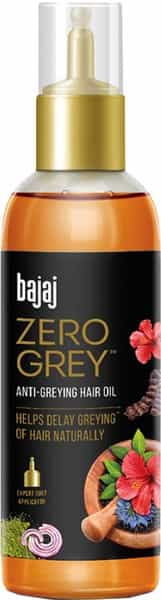Bajaj Zero Grey Hair Oil Enriched With Onion Helps Fight Greying Of Hair Naturally 100Ml