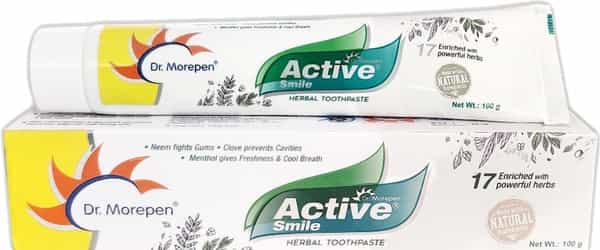 Dr. Morepen Active Smile | Tube | Herbal Toothpaste | 100 Gm