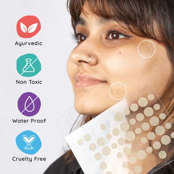 Furr Haldi & Neem Acne Relief Patches With Hydrocolloid | 60 Patches