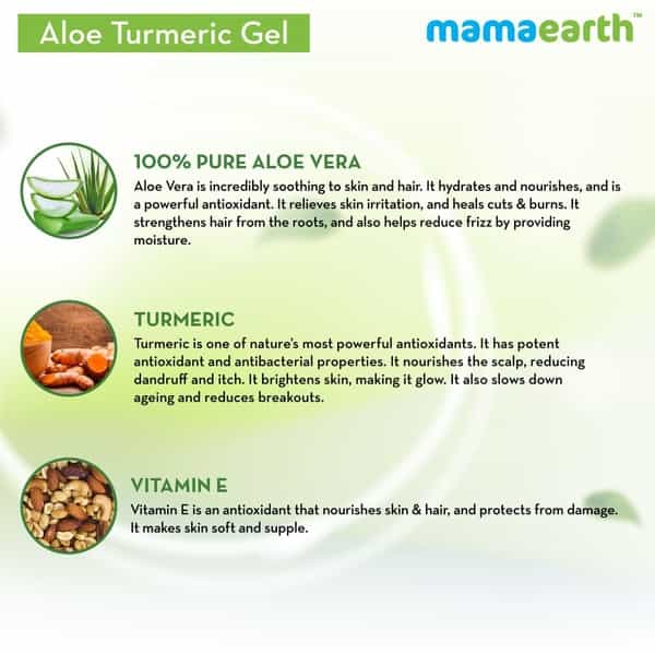 Mamaearth Aloe Turmeric Gel For Skin & Hair Care - 300 Ml