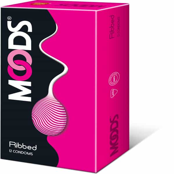 Moods Ribbed Condoms - Pack Of 12S