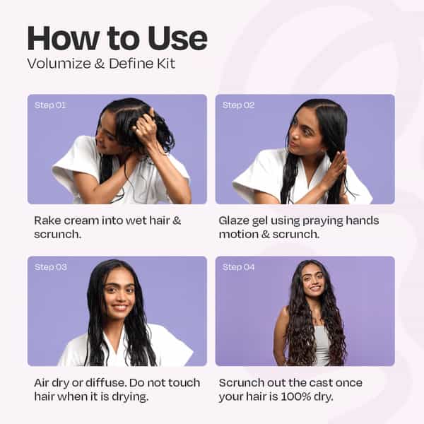 Manetain Volumize And Define Kit - Combo Of Curl Cream + Volume Gel - 200 Ml Pack