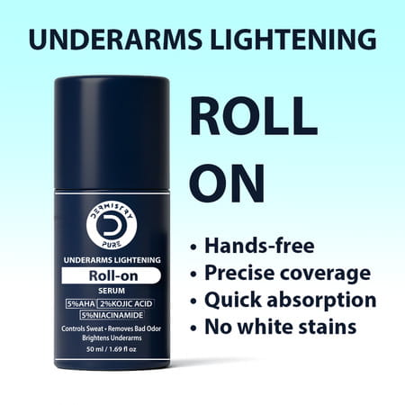 Dermistry Aha Kojic Niacinamide Underarms Lightening Brightening Deodorant Roll On Serum 50ml