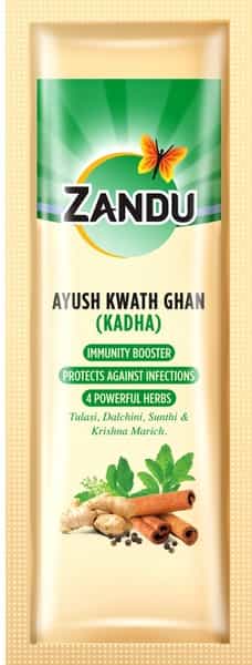 Zandu Ayush Kwath Ghan Immunity Booster Kadha - 30 Instant Pre-Mix Sachets