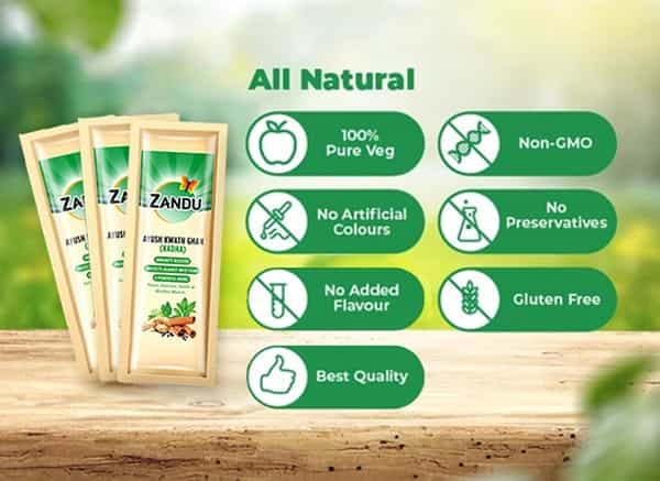 Zandu Ayush Kwath Ghan Immunity Booster Kadha - 30 Instant Pre-Mix Sachets