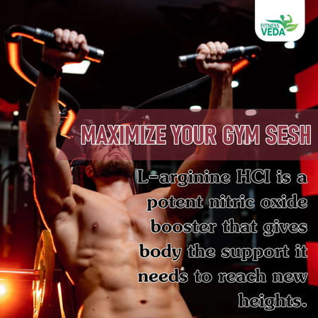 Fitness Veda L Arginine Supplement - L-Arginine Capsules 1000mg | Muscle Growth Supplement