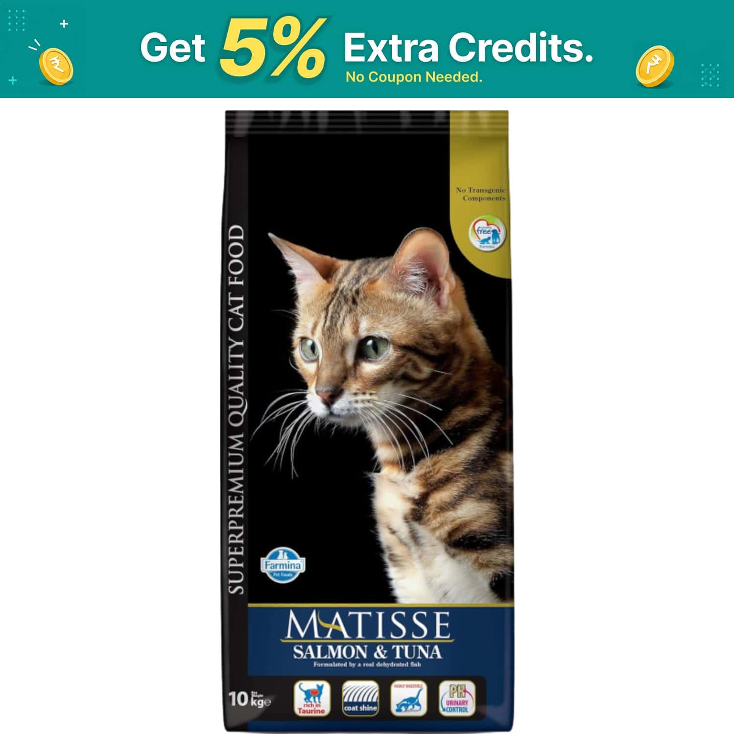 Farmina Matisse Salmon & Tuna Cat Food | Complete & Balanced Nutrition | 10kg