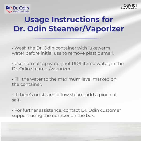 Dr. Odin Osv 101 Single Layer Steamer Vaporizer Steam Inhaler White & Blue