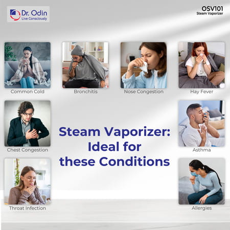 Dr. Odin Osv 101 Single Layer Steamer Vaporizer Steam Inhaler White & Blue