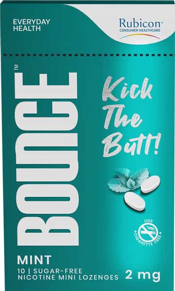 Bounce Nicotine Mini 2Mg Mint Flavour Sugar Free Helps Quit Smoking 10 Lozenges
