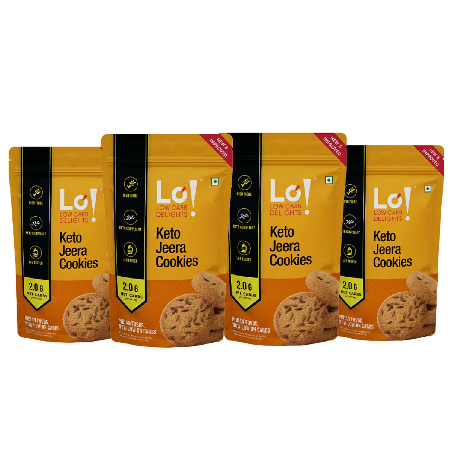 Lo! Low Carb Delights - Jeera Keto Sugar Free Cookies (800g)