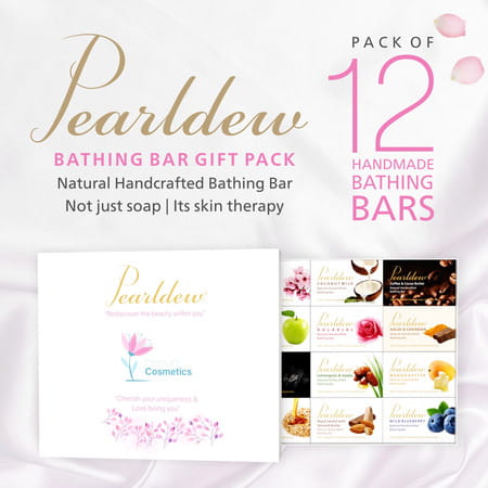Pearldew Handmade Bathing Bar (75 Gm X 12) | Combo Pack Of 12 Pack Of 1