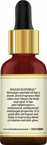 Khadi Natural Geranium Essential Oil 15 Ml