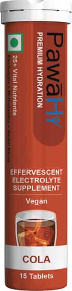 Pawahy Electrolyte Energy Hydration Ashwagandha& Herbs -Pack Of 2 (30 Tablets) -Cola