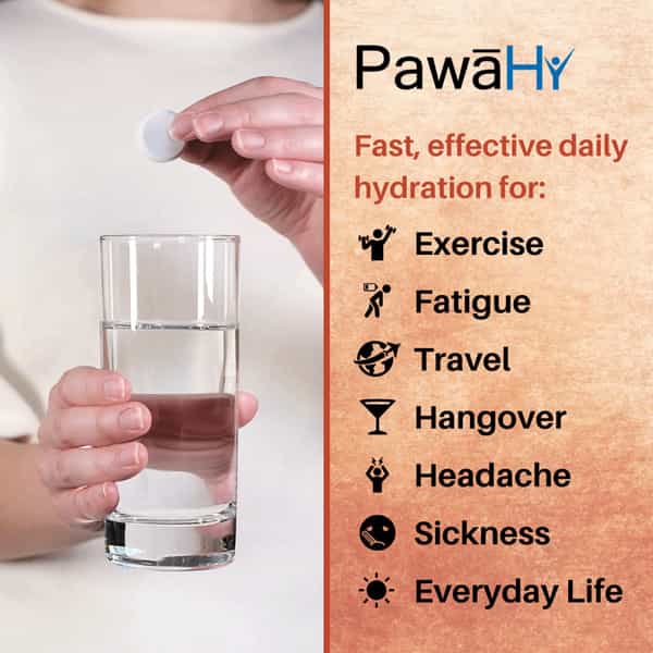 Pawahy Electrolyte Energy Hydration Ashwagandha& Herbs -Pack Of 2 (30 Tablets) -Cola
