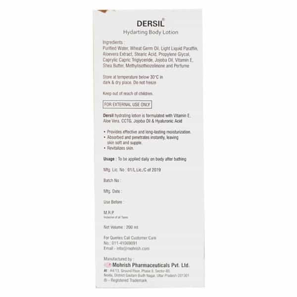 Dersil Hydrating Body Lotion 200 Ml
