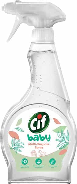 Cif Baby Multi-Purpose Liquid Cleaner Spray 100% Naturally Derived Ingredients 500Ml