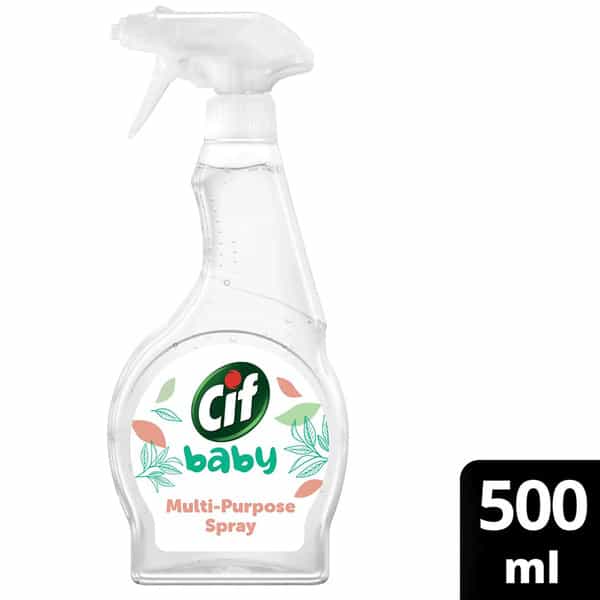Cif Baby Multi-Purpose Liquid Cleaner Spray 100% Naturally Derived Ingredients 500Ml