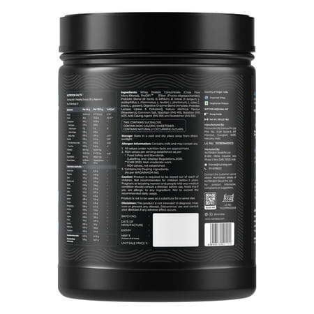 Nutrabay Bioabsorb Whey Protein Powder | Prodifi Blend | 26g Per Scoop | Strawberry - 500g