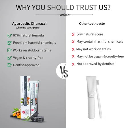 Ayouthveda Charcoal White Toothpaste 100 Gm