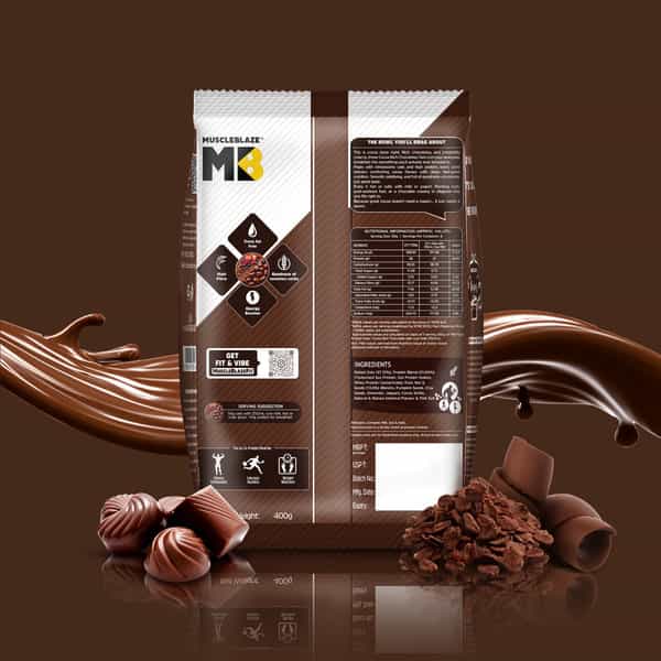 Muscleblaze High Protein Oats (Cocoa Rich Chocolate | 400G) | 26G Protein