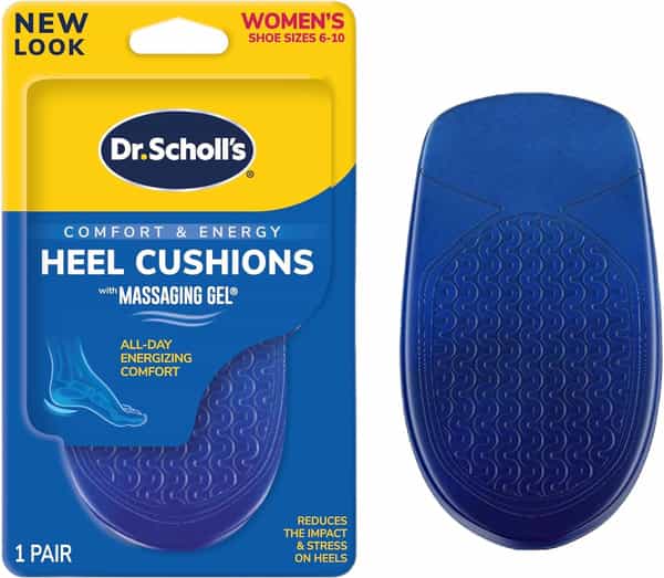 Dr. Scholl Heel Cushions With Massaging Gel Advanced For Women Size 6-10