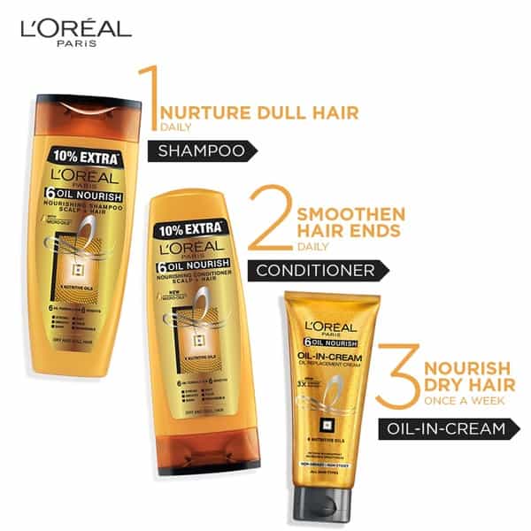 L'oreal Paris 6 Oil Nourish Shampoo Bottle Of 640 Ml