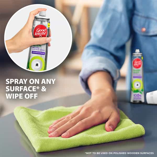 Godrej Good Knight Naturals Neem Anti Fly Surface Spray With Eucalyptus Oil - 150Ml