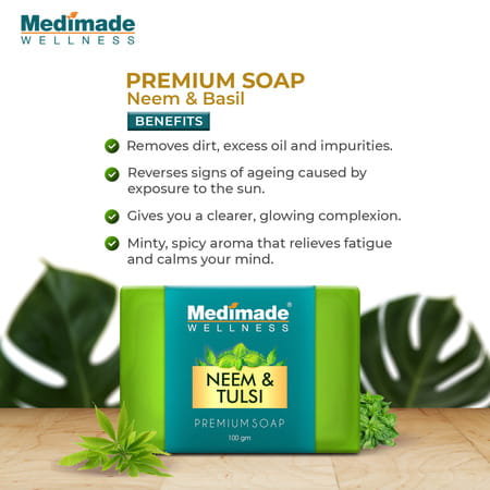 Medimade Neem & Tulsi Premium Soap - 100 Gm X 3 ( Pack Of 3 )