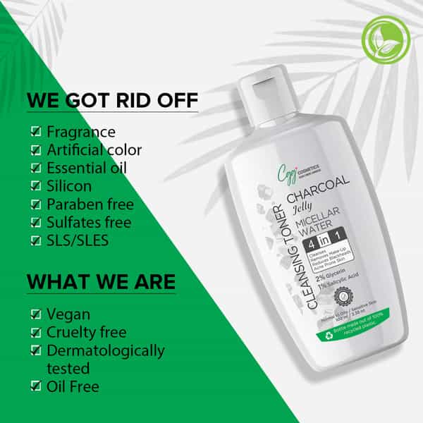 Cgg Cosmetics Charcoal Jelly Micellar Water | 100 Ml