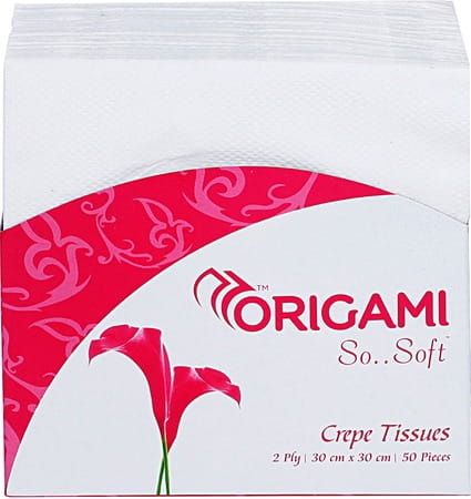 Origami So Soft Tissue Paper Napkin / Serviettes / Table Top / Value Pack Napkins - 30x30cm - 50'S