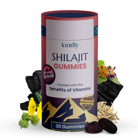Kindly Health Pure Original Himalayan Shilajit/Shilajeet Gummies | Natural Berry Flavor (30 Gummies)
