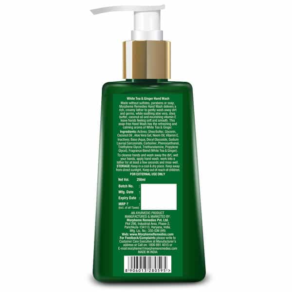 Morpheme Remedies Hand Wash White Tea & Ginger 250Ml