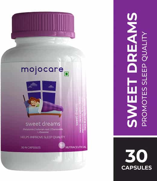 Mojocare Sweet Dreams -Promotes Relaxation-Improve Sleep - Eases Jet Lag Strain -30 Caps